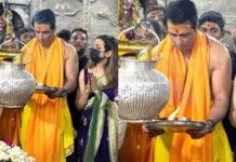 बॉलीवुड अभिनेता सोनू सूद ने महाकालेश्वर मंदिर में भगवान महाकाल के दर्शन किए और उनका आशीर्वाद लिया।