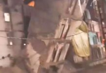 महाकाल मार्ग पर मौत का तांडव टला, नगर निगम की लापरवाही से जमींदोज हुआ तीन मंजिला मकान