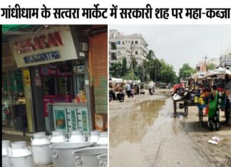 गांधीधाम के सत्वरा मार्केट में सरकारी शह पर महा-कब्जा